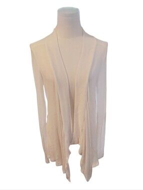 Splendid Made In The USA White Knit Long Length Wrap Shrug Sweater Size Medium